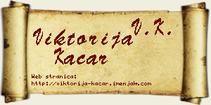 Viktorija Kačar vizit kartica